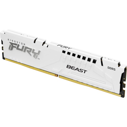 Модуль памяті для компютера DDR5 32GB 5200 MHz FURY Beast White Kingston Fury (ex.HyperX) (KF552C40BW-32)