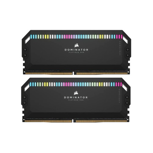 Модуль памяті для компютера DDR5 32GB (2x16GB) 6000 MHz Dominator Platinum RGB Black Corsair (CMT32GX5M2X6000C36)
