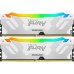 Модуль памяті для компютера DDR5 32GB (2x16GB) 7200 MHz Renegade RGB White XMP Kingston Fury (ex.HyperX) (KF572C38RWAK2-32)