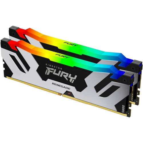 Модуль памяті для компютера DDR5 64GB (2x32GB) 6000 MHz Renegade RGB XMP Kingston Fury (ex.HyperX) (KF560C32RSAK2-64)