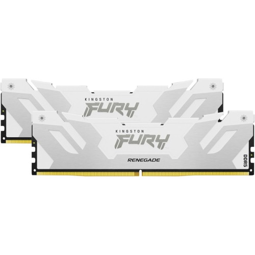 Модуль памяті для компютера DDR5 64GB (2x32GB) 6400 MHz Renegade White XMP Kingston Fury (ex.HyperX) (KF564C32RWK2-64)