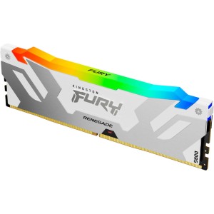 Модуль пам'яті для комп'ютера DDR5 16GB 6000 MHz Renegade RGB White XMP Kingston Fury (ex.HyperX) (KF560C32RWA-16)