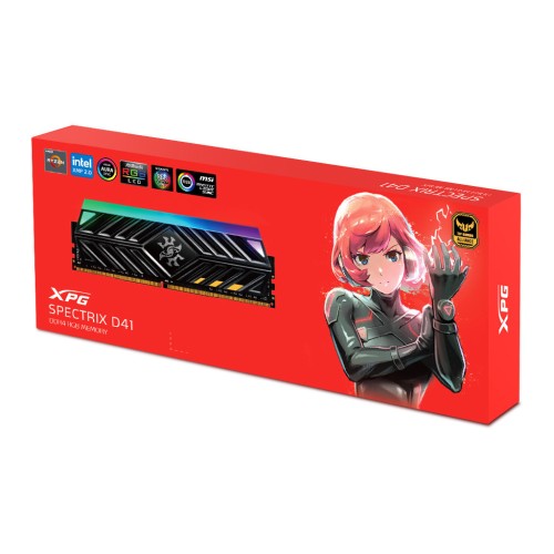 Модуль памяті для компютера DDR4 16GB 3600 MHz XPG Spectrix D41 RGB Tungsten Gray ADATA (AX4U360016G18I-ST41)