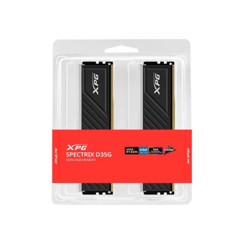 Модуль памяті для компютера DDR4 16GB (2x8GB) 3600 MHz XPG Spectrix D35G RGB Black ADATA (AX4U36008G18I-DTBKD35G)
