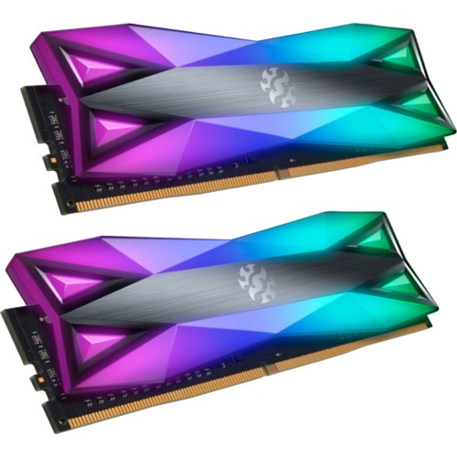 Модуль памяті для компютера DDR4 16GB (2x8GB) 3600 MHz Spectrix D60G RGB Tungsten Gray ADATA (AX4U36008G18I-DT60)