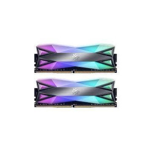 Модуль памяті для компютера DDR4 16GB (2x8GB) 3600 MHz Spectrix D60G RGB Tungsten Gray ADATA (AX4U36008G18I-DT60)