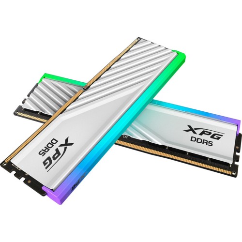 Модуль памяті для компютера DDR5 48GB (2x24GB) 6000 MHz XPG Lancer Blade RGB White ADATA (AX5U6000C3024G-DTLABRWH)
