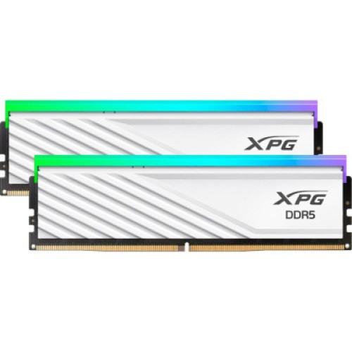 Модуль памяті для компютера DDR5 48GB (2x24GB) 6000 MHz XPG Lancer Blade RGB White ADATA (AX5U6000C3024G-DTLABRWH)