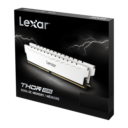 Модуль памяті для компютера DDR4 16GB (2x8GB) 3600 MHz Thor White Lexar (LD4BU008G-R3600GDWG)