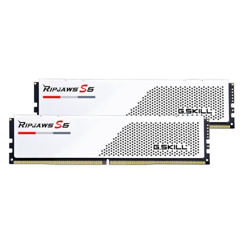 Модуль памяті для компютера DDR5 32GB (2x16GB) 5600 MHz Ripjaws S5 Matte White G.Skill (F5-5600J3036D16GX2-RS5W)