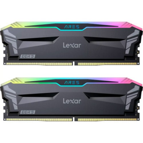 Модуль памяті для компютера DDR5 32GB (2x16GB) 6400 MHz Ares RGB Black Lexar (LD5EU016G-R6400GDLA)