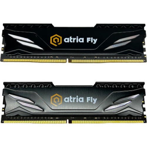 Модуль памяті для компютера DDR4 16GB (2x8GB) 2666 MHz Fly Black ATRIA (UAT42666CL19BK2/16)