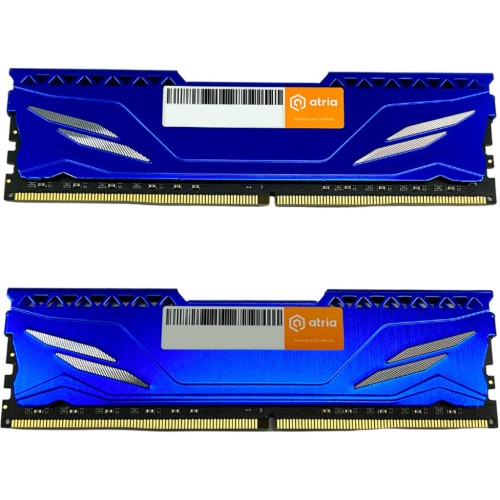 Модуль памяті для компютера DDR4 16GB (2x8GB) 3200 MHz Fly Blue ATRIA (UAT43200CL18BLK2/16)
