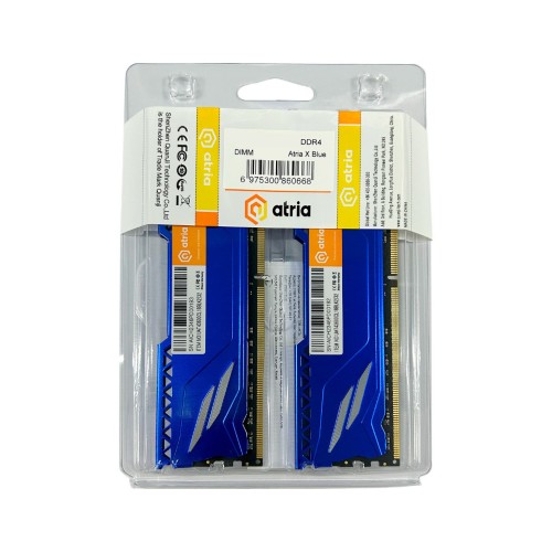 Модуль памяті для компютера DDR4 32GB (2x16GB) 2666 MHz Fly Blue ATRIA (UAT42666CL19BLK2/32)