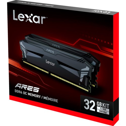 Модуль памяті для компютера DDR4 32GB (2x16GB) 3600 MHz Ares Black Lexar (LD4BU016G-R3600GD0A)