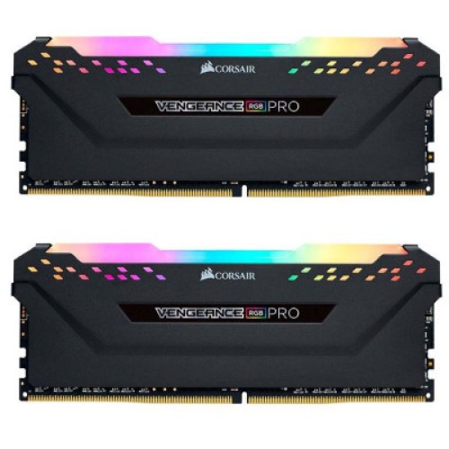 Модуль памяті для компютера DDR4 32GB (2x16GB) 3200 MHz Vengeance RGB Pro Black Corsair (CMW32GX4M2E3200C16)