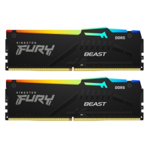 Модуль пам'яті для комп'ютера DDR5 32GB (2x16GB) 6000 MHz Beast RGB Kingston Fury (ex.HyperX) (KF560C30BBAK2-32)