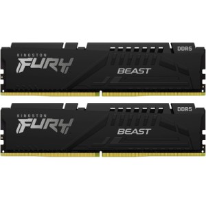 Модуль пам'яті для комп'ютера DDR5 64GB (2x32GB) 6400 MHz Beast Black Kingston Fury (ex.HyperX) (KF564C32BBK2-64)