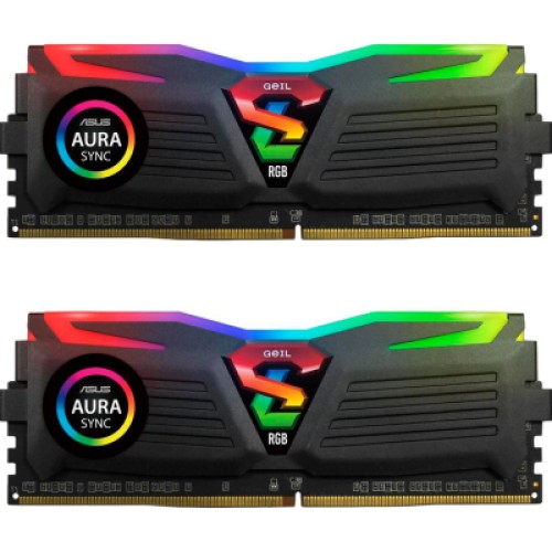 Модуль памяті для компютера DDR4 8GB (2x4GB) 2400 MHz Super LUCE RGB Geil (GLS48GB2400C16DC)