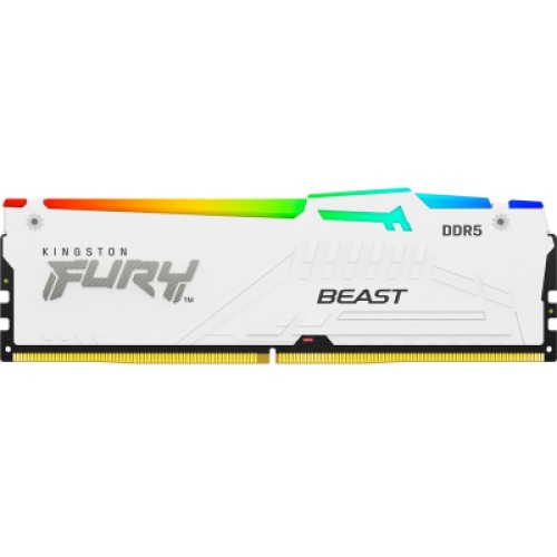 Модуль памяті для компютера DDR5 16GB 6400 MHz Beast White RGB EXPO Kingston Fury (ex.HyperX) (KF564C32BWEA-16)