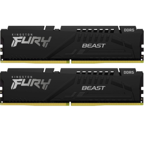 Модуль памяті для компютера DDR5 32GB (2x16GB) 6000 MHz Beast Black EXPO Kingston Fury (ex.HyperX) (KF560C30BBEK2-32)