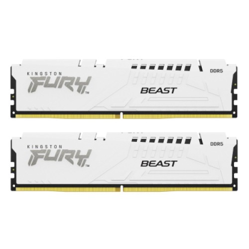 Модуль памяті для компютера DDR5 32GB (2x16GB) 6000 MHz Beast White EXPO Kingston Fury (ex.HyperX) (KF560C30BWEK2-32)