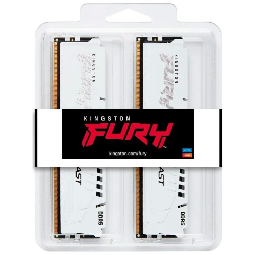 Модуль памяті для компютера DDR5 32GB (2x16GB) 6000 MHz Beast White XMP Kingston Fury (ex.HyperX) (KF560C30BWK2-32)