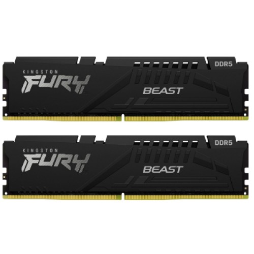 Модуль памяті для компютера DDR5 32GB (2x16GB) 6800 MHz Beast Black EXPO Kingston Fury (ex.HyperX) (KF568C34BBEK2-32)