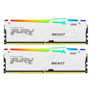 Модуль пам'яті для комп'ютера DDR5 32GB (2x16GB) 6800 MHz Beast White RGB EXPO Kingston Fury (ex.HyperX) (KF568C34BWEAK2-32)