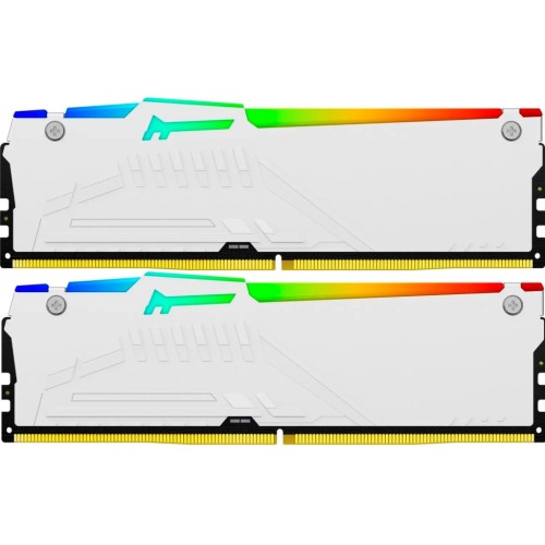 Модуль памяті для компютера DDR5 32GB (2x16GB) 6800 MHz Beast White RGB XMP Kingston Fury (ex.HyperX) (KF568C34BWAK2-32)