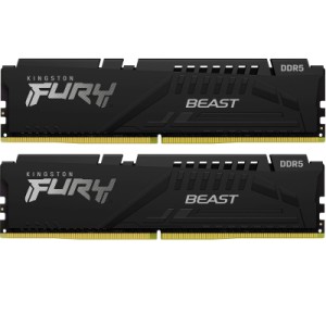 Модуль пам'яті для комп'ютера DDR5 64GB (2x32GB) 6000 MHz Beast Black EXPO Kingston Fury (ex.HyperX) (KF560C30BBEK2-64)