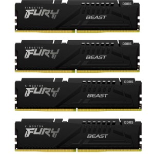 Модуль пам'яті для комп'ютера DDR5 128GB (4x32GB) 5600 MHz Beast Black XMP Kingston Fury (ex.HyperX) (KF556C40BBK4-128)