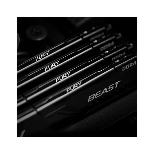 Модуль памяті для компютера DDR4 128GB (4x32GB) 3200 MHz Fury Beast Black Kingston Fury (ex.HyperX) (KF432C16BBK4/128)