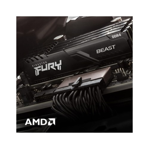 Модуль памяті для компютера DDR4 128GB (4x32GB) 3200 MHz Fury Beast Black Kingston Fury (ex.HyperX) (KF432C16BBK4/128)