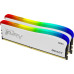 Модуль памяті для компютера DDR4 16GB (2x8GB) 3600 MHz Beast White RGB SE Kingston Fury (ex.HyperX) (KF436C17BWAK2/16)