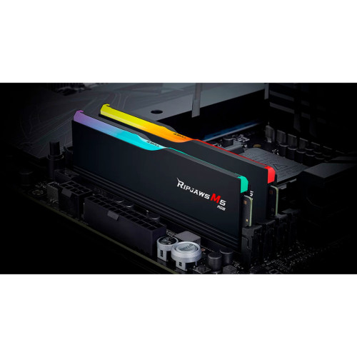Модуль пам'яті для комп'ютера DDR5 32GB (2x16GB) 6000 MHz Ripjaws M5 RGB Matte Black G.Skill (F5-6000J3238F16GX2-RM5RK)