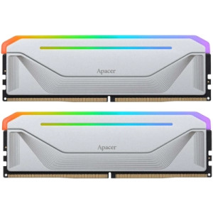 Модуль пам'яті для комп'ютера DDR5 32GB (2x16GB) 5600 MHz NOX RGB Silver Apacer (AH5U32G56C522NWAA-2)