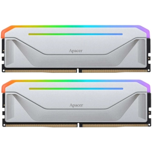 Модуль пам'яті для комп'ютера DDR5 32GB (2x16GB) 5600 MHz NOX RGB Silver Apacer (AH5U32G56C522NWAA-2)
