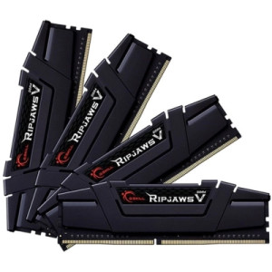 Модуль пам'яті для комп'ютера DDR4 128GB (4x32GB) 3600 MHz RipjawsV Black G.Skill (F4-3600C18Q-128GVK)