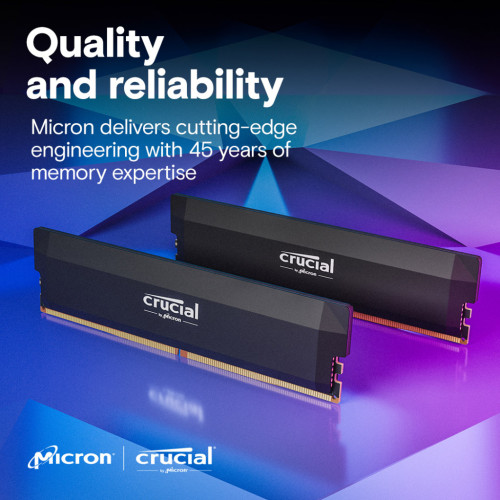 Модуль пам'яті для комп'ютера DDR5 64GB (2x32GB) 6400 MHz Micron (CP2K32G64C40U5B)