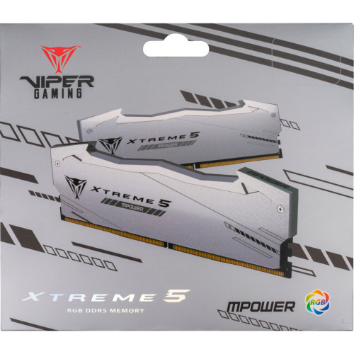 Модуль пам'яті для комп'ютера DDR5 32GB (2x16GB) 6000 MHz Viper Xtreme 5 MPOWER RGB Patriot (PVXR532G60C30KM)