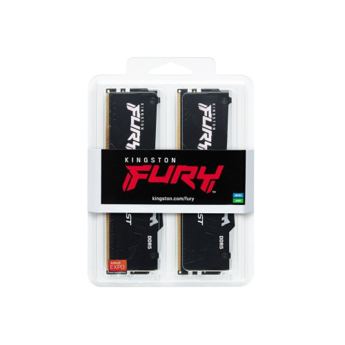 Модуль пам'яті для комп'ютера DDR5 64GB (2x32GB) 5200 MHz Beast RGB EXPO Black Kingston Fury (ex.HyperX) (KF552C40BB2AK2-64)