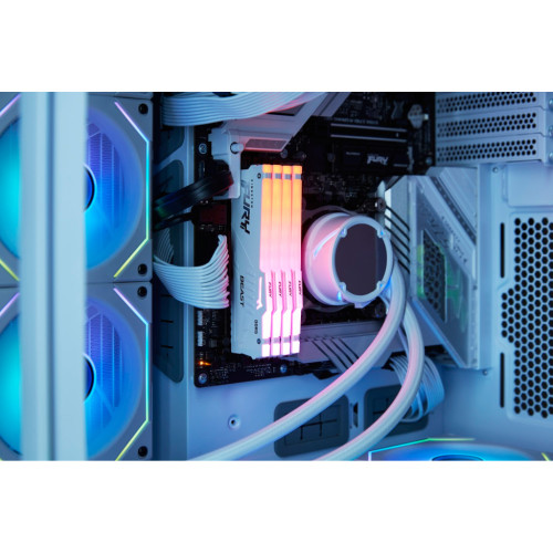 Модуль пам'яті для комп'ютера DDR5 32GB (2x16GB) 6000 MHz Beast RGB EXPO White Kingston Fury (ex.HyperX) (KF560C36BWE2AK2-32)