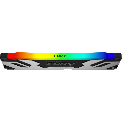 Модуль пам'яті для комп'ютера DDR5 48GB (2x24GB) 8000 MHz Renegade RGB Black/Silver Kingston Fury (ex.HyperX) (KF580C38RSAK2-48)