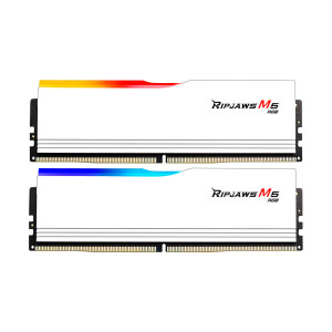 Модуль пам'яті для комп'ютера DDR5 32GB (2x16GB) 6000 MHz Ripjaws M5 RGB Matte White G.Skill (F5-6000J3636F16GX2-RM5RW)