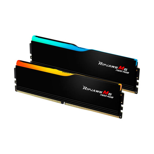 Модуль пам'яті для комп'ютера DDR5 48GB (2x24GB) 6000 MHz Ripjaws M5 Neo RGB Matte Black G.Skill (F5-6000J3036F24GX2-RM5NRK)