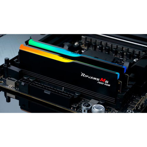 Модуль пам'яті для комп'ютера DDR5 48GB (2x24GB) 6000 MHz Ripjaws M5 Neo RGB Matte Black G.Skill (F5-6000J3036F24GX2-RM5NRK)