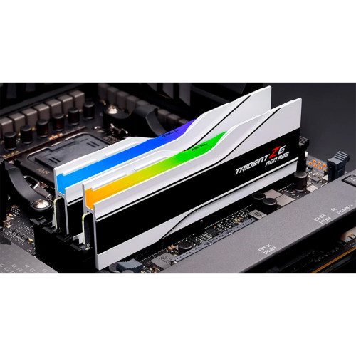 Модуль пам'яті для комп'ютера DDR5 64GB (2x32GB) 6000 MHz Trident Z5 Neo RGB Matte White G.Skill (F5-6000J3636F32GX2-TZ5NRW)