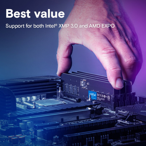 Модуль пам'яті для комп'ютера DDR5 64GB (2x32GB) 5600 MHz Micron (CT2K32G56C46U5)