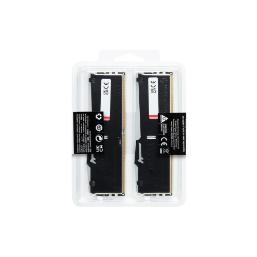 Модуль пам'яті для комп'ютера DDR5 128GB (2x64GB) 5600 MHz Beast RGB Kingston Fury (ex.HyperX) (KF556C36BBEAK2-128)
